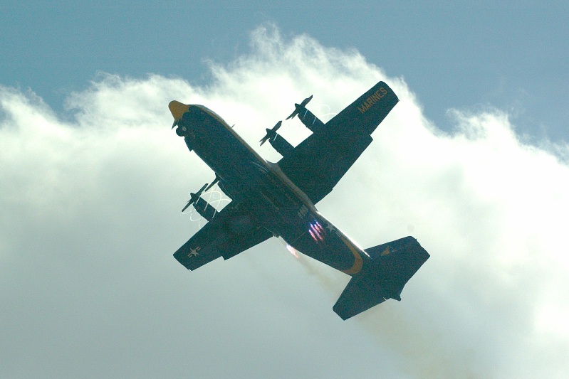 Blue Angels Fat Alber C130 doing JATO takeoff at Miramar Air Show-2 10-15-05