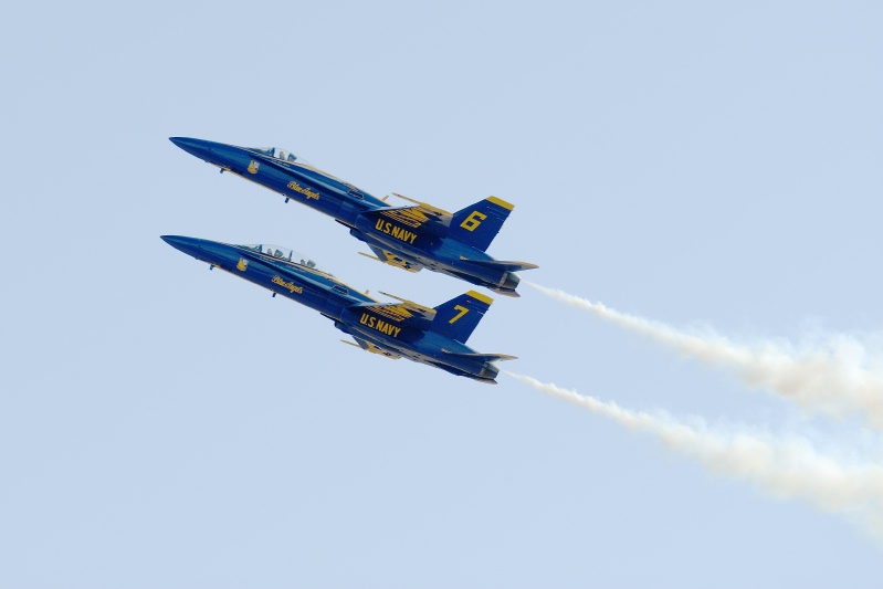 Blue Angels doing low speed pass at Miramar air show-2 10-13-06