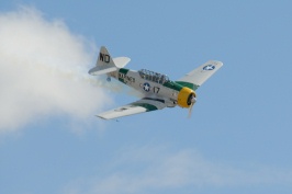 WWII trainer in flight over Miramar air show-6 10-13-06