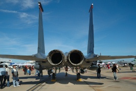 Rear view of F15 at Miramar air show 10-12-07