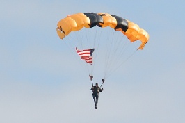 Golden Knights sky diver at Miramar air show-5 10-13-06