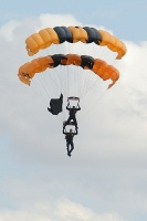 Golden Knights sky diver at Miramar air show-6 12-13-06