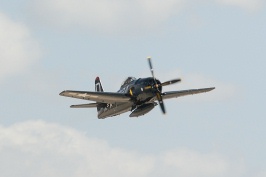 F8F Bearcat in flight at Miramar air show-08 10-12-07