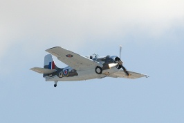 F4F Wildcat in flight at Miramar air show-02 10-12-07