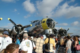 B17 bomber at Miramar Air Show-1 10-15-05