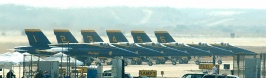 Blue Angel jets on flightline at Miramar Air Show-2 10-15-05