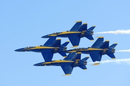 Blue Angels flying in formation at Miramar air show-4 10-13-06