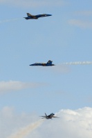 Blue Angels in 3 way cossing at Miramar air show-2 10-13-06