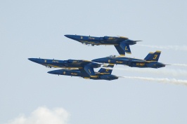 Blue Angels flying in formation at Miramar air show-15 10-13-06