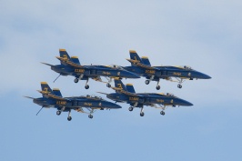 Blue Angels flying in formation at Miramar air show-12 10-13-06