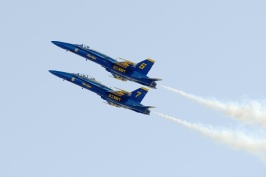 Blue Angels doing low speed pass at Miramar air show-2 10-13-06