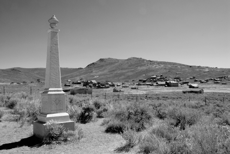 Headstone in cemetery at Bodie-01-2 6-8-07
