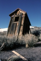 An outhouse in Bodie CA 3-87