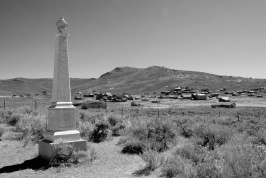 Headstone in cemetery at Bodie-01-2 6-8-07