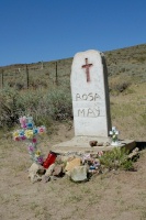 Headstone in cemetery at Bodie-11 6-8-07