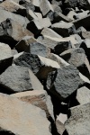 Hexagonal rocks at Devils Postpile at Mammoth 8-1-06