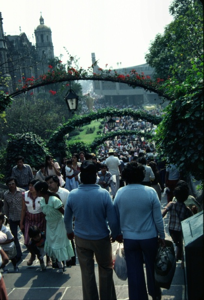 Crowds at the Basilica of Guadalupe on Guadalupe Day in Mexico City 12-81