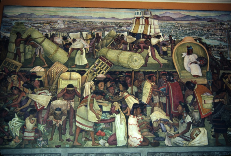 Diego Rivers mural in the National Palace in Mexico City 12-81
