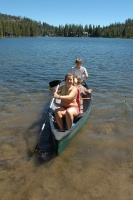 Kelly Haley Shannon Brett in canoe at Serene Lakes-01 7-30-07