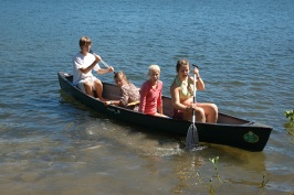 Kelly Haley Shannon Brett in canoe at Serene Lakes-03 7-30-07