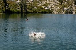Brett on rope swing at Long Lake near Serene Lakes-04 7-29-07