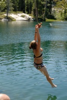 Shannon on rope swing at Long Lake near Serene Lakes-23 7-29-07