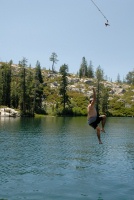 Steve on rope swing at Long Lake near Serene Lakes-20 7-29-07