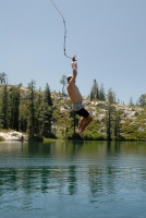 Steve on rope swing at Long Lake near Serene Lakes-04 7-29-07
