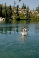 Steve on rope swing at Long Lake near Serene Lakes-07 7-29-07
