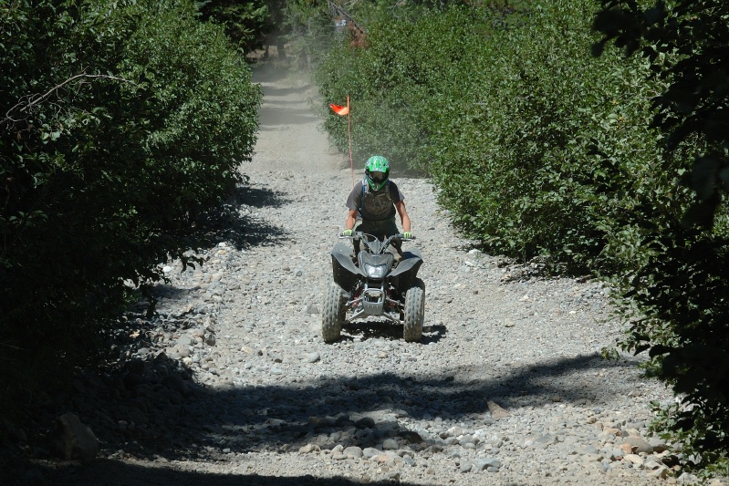 BDL riding ATV down old Soda Springs Rd near Serene Lakes-09 8-5-07