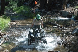 BDL crossing creek on ATV near Long Lake near Serene Lakes-04-2 7-31-07