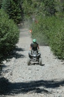 BDL riding ATV down old Soda Springs Rd near Serene Lakes-08 8-5-07