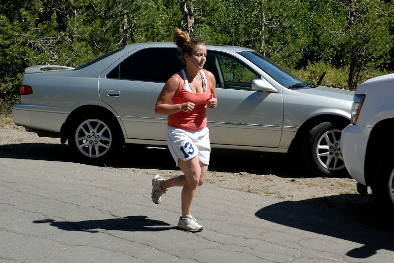 Shannon running in family triathalon at Serene Lakes-03 7-29-07