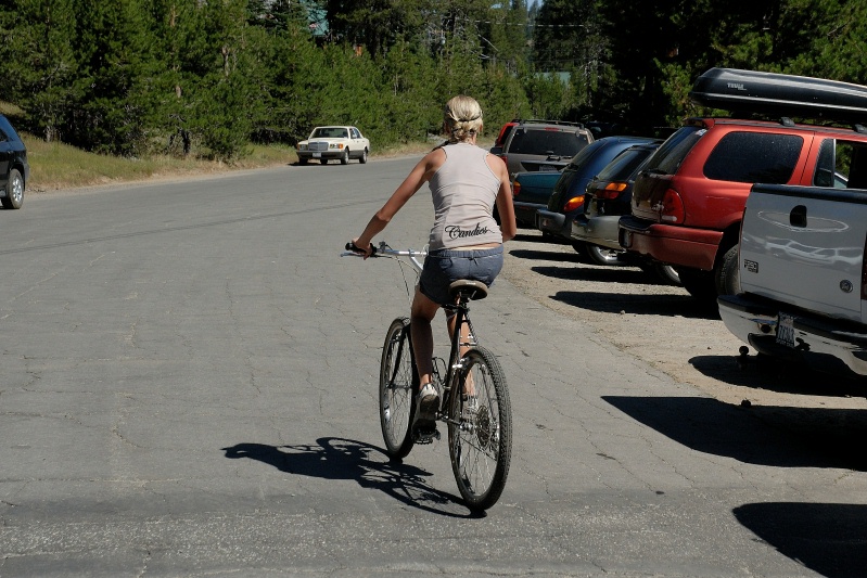 Haley starting bike ride in family triathalon at Serene Lakes-07 7-29-07