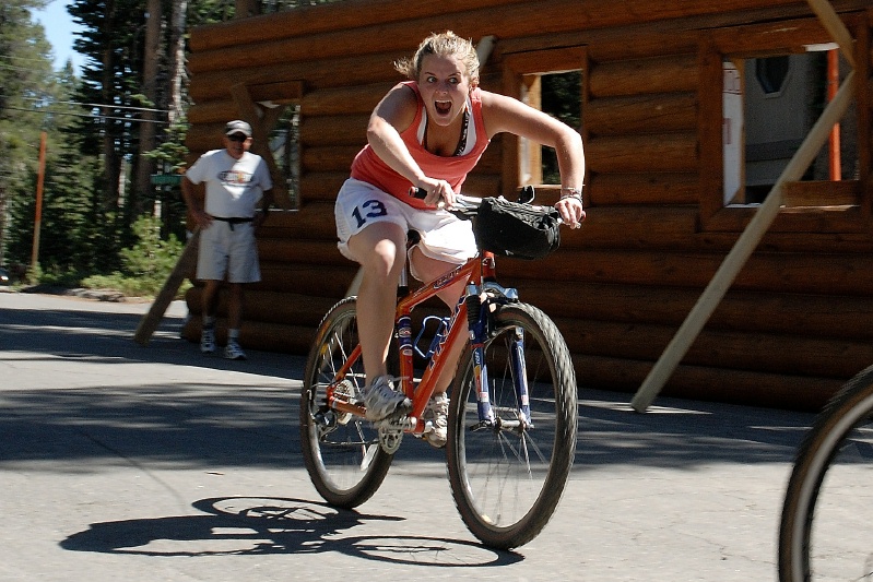 Brett & Shannon finishing family triathalon at Serene Lakes-08-2 7-29-07