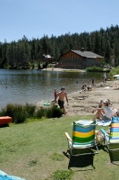 BDL finishing swim in family triathalon at Serene Lakes-01 7-29-07
