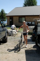 Haley starting bike ride in family triathalon at Serene Lakes-02 7-29-07