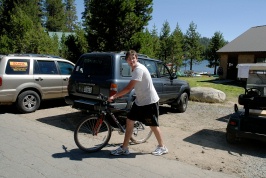BDL starting bike ride in family triathalon at Serene Lakes-04 7-29-07