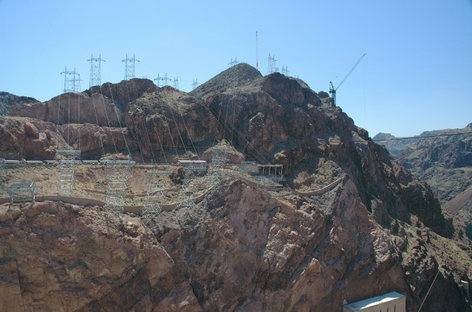 BV-Power lines on walls of Hoover Dam gorge 8-30-05