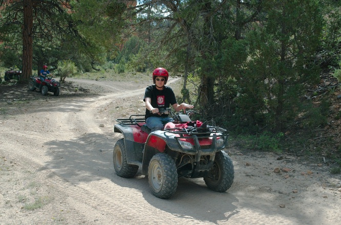 MG-BDL riding ATV in Casto Canyon UT 9-1-05