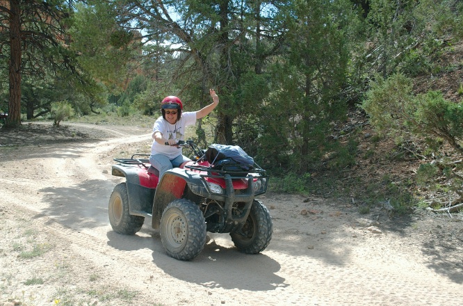 MK-LC riding ATV in Casto Canyon UT-2 9-1-05