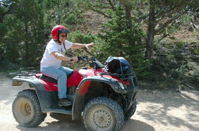 MM-LC riding ATV in Casto Canyon UT-3 9-1-05