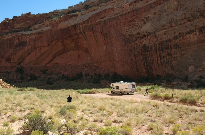 NX-LC & BDL with RV in Grand Wash at Capitol Reef Park UT 9-2-05