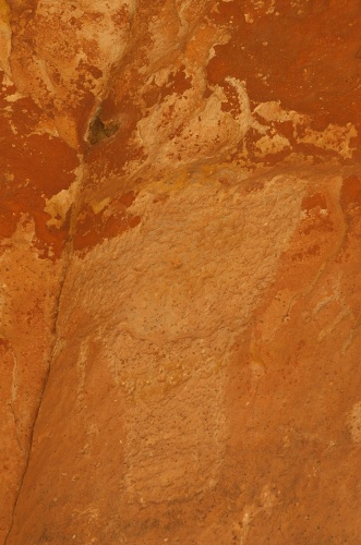 QAQ-Indian petroglyph in Capitol Gorge at Capitol Reef Park UT 9-2-05