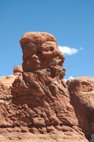 QHJ-Head like formation at Double Arch area of Arches Nat Park UT 9-3-05