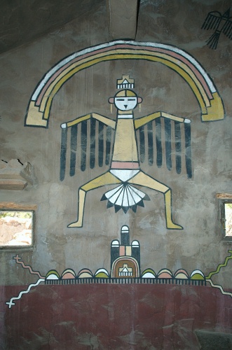 QPC-Indian murals in Desert Watchtower at Grand Canyon-2 9-5-05
