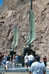BE-Pair of bronze statues at Hoover Dam 8-30-05