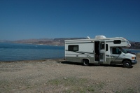 CR-RV on shore of Lake Meade 8-30-05