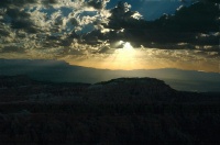 GV-Sun rising above Bryce Canyon UT 9-1-05