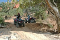 LK-LC riding ATV on tour of Casto Canyon UT-2 9-1-05